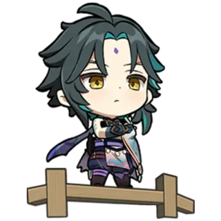 😎 2d5ad782 Xiao Genshin Impact 魈, 원신, 치비, 애니, 게임, 스티커 telegram sticker