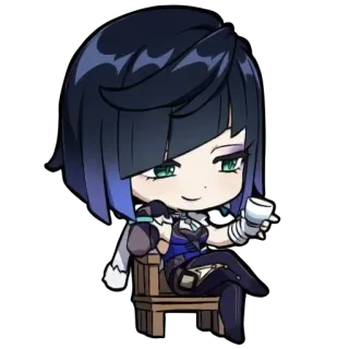 😋 44cbe252 Yelan Genshin Impact 애니메이션, 캐릭터, 여자, 원신, 야란 telegram sticker