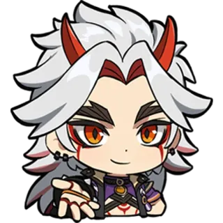 🤲 bed47938 Arataki Itto Genshin Impact 애니메이션, 스티커, 캐릭터, 원신, 아라타키 이토 telegram sticker