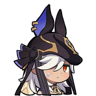 😰 e88424f3 Cyno Genshin Impact 사이노, 원신, 애니메이션, 스티커, 비디오 게임, 캐릭터 telegram sticker