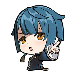 😵 eb138dad Xingqiu Genshin Impact 애니메이션, 원신, 행추, 게임 캐릭터, 귀여운, SD캐릭터 telegram sticker