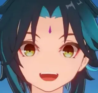 😀 16cca816 Xiao Genshin Impact Personagem de anime, Video game, Fantasia, Sorrindo, Xiao, Genshin Impact telegram sticker