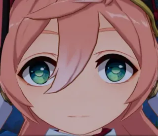 😳 23356394 Yanfei Genshin Impact Anime, Video game, Personagem, Fofo, Olhos, Close-up, Yanfei, Genshin Impact telegram sticker