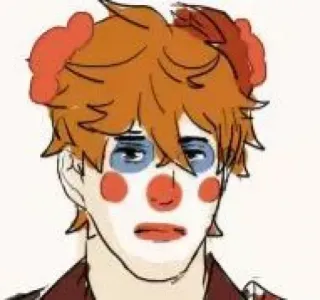 🤡 be073745 palhaço, pintura facial, triste, maquiagem, retrato telegram sticker