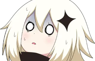 😳 006403de anime, asustado, impactado, emoción telegram sticker