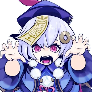 👻 d4b5ec7d Qiqi Genshin Impact qiqi, genshin impact, anime, videojuego, personaje telegram sticker