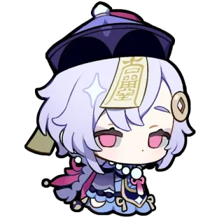 😐 e9e19384 Qiqi Genshin Impact videojuego, Genshin Impact, Qiqi, anime, personaje telegram sticker