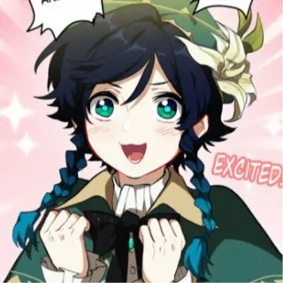 🤩 58ef7529 Ah... EXCITED! 애니메이션, 신나는, 만화, 캐릭터 telegram sticker