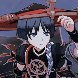 🤨 5abb5756 Scaramouche Genshin Impact Anime, Videogioco, Genshin Impact, Scaramouche, Personaggio, Cappello telegram sticker