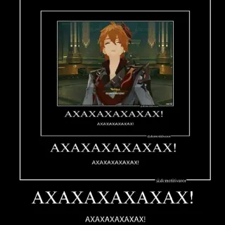 🤣 69b206b3 Tartaglia Genshin Impact AXAXAXAXAXAX!
AXAXAXAXAXAX! videogioco, Genshin Impact, Tartaglia, personaggio, meme telegram sticker