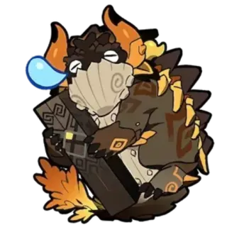 😴 00e7a58c Zhongli Genshin Impact genshin impact, zhongli, videogioco, anime, sticker, chibi telegram sticker