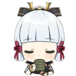 ☕️ 1343c094 Kamisato Ayaka Genshin Impact Kamisato Ayaka, Genshin Impact, anime, videogioco, adesivo, carino telegram sticker
