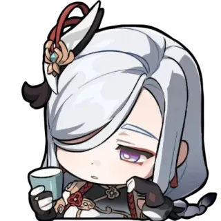 😕 7fb2aa24 Shenhe Genshin Impact Anime, Videogioco, Personaggio, Fan art, Arte digitale telegram sticker