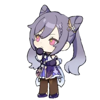 🤔 83984f4d Keqing Genshin Impact Keqing, Genshin Impact, Videogioco, Anime, Carino, Chibi, Sticker telegram sticker