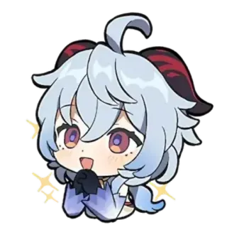 😊 9ab8e6b3 Ganyu Genshin Impact Anime, Genshin Impact, Ganyu, Carino, Chibi telegram sticker