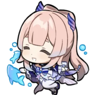 🐬 b301114d Kokomi Genshin Impact Anime, Ragazza, Carina, Chibi, Videogioco, Kokomi, Genshin Impact telegram sticker