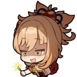 😈 c5797d59 Yoimiya Genshin Impact anime, ragazza, Yoimiya, Genshin Impact, carina telegram sticker