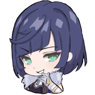 😮‍💨 e074a025 Yelan Genshin Impact videogioco, personaggio, anime, gioco, carino, yelan telegram sticker