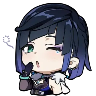 🥱 f572dd86 Yelan Fanart, Genshin Impact, Yelan, Chibi, Videogioco, Anime telegram sticker