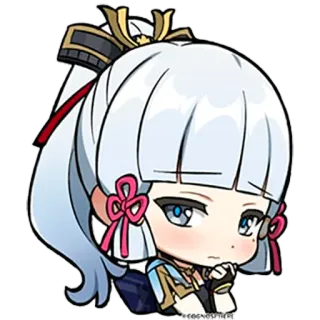 ๐ณ 08eb4764 Ayaka Genshin Impact anime, sticker, game, cute, genshin impact, ayaka telegram sticker