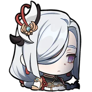 ๐ 44e7ba11 Shenhe Genshin Impact anime, video game, genshin impact, shenhe, cute telegram sticker