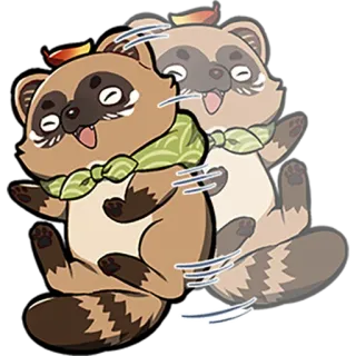 ๐ 5d77a2f1 tanuki, raccoon dog, animal, cute, cartoon telegram sticker