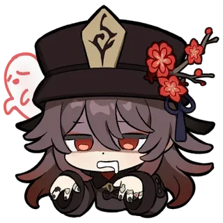 ๐งโโ๏ธ 87115c65 Hu Tao Genshin Impact anime, video game, cute, ghost, genshin impact, hu tao telegram sticker
