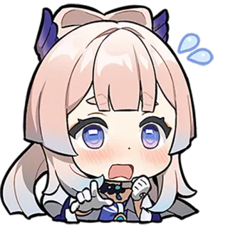 ๐ณ 96f4e620 Sangonomiya Kokomi Genshin Impact anime, genshin impact, kokomi, video game character, embarrassed, cute telegram sticker