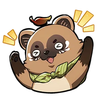 ๐ bcd90197 tanuki, animal, cute, sticker, friendly telegram sticker