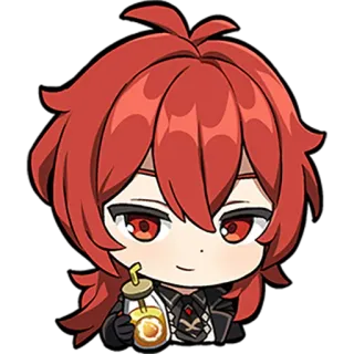 ๐น dea8448b Diluc Genshin Impact anime, game, genshin impact, diluc telegram sticker