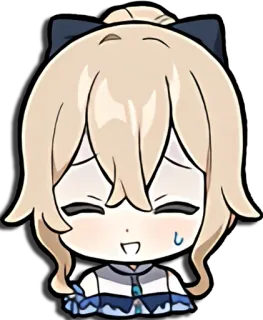 😅 6d5dffbe Jean Genshin Impact Anime, Genshin Impact, Personaje, Pelo Rubio, Lindo telegram sticker