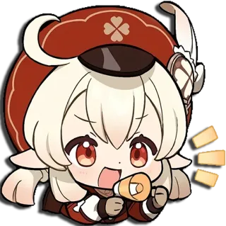 🤩 c23321b7 Klee Genshin Impact klee, genshin impact, anime, videojuego, lindo, megáfono telegram sticker