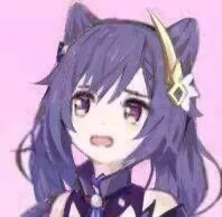 🐱 2941722a Keqing Genshin Impact Anime, Genshin Impact, Keqing, Personaggio videogioco telegram sticker