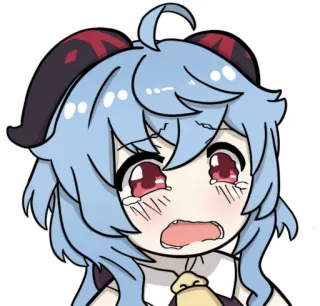 😢 911380c1 Ganyu Genshin Impact Anime, Genshin Impact, Ganyu, Carino, Piangere, Fanart telegram sticker