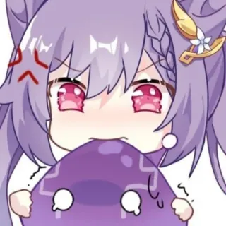 😡 b995d919 Keqing Genshin Impact anime, sticker, gaming, keqing, genshin impact, carino telegram sticker