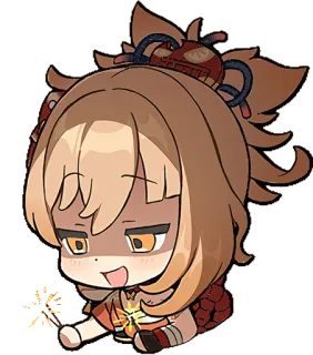 😈 3e907446 Yoimiya Genshin Impact Ёимия, Genshin Impact, аниме, видеоигра, персонаж, чиби whatsapp sticker