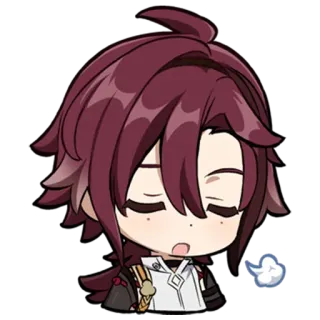 😔 44e290d2 Shikanoin Heizou Genshin Impact аниме, чиби, genshin impact, шиканоин Хэйдзо whatsapp sticker