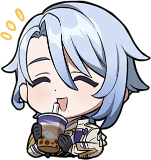 😁 569259f5 Ayato Genshin Impact Аниме, Видеоигра, Милый, Чиби, Фанатское творчество, Genshin Impact, Аято whatsapp sticker