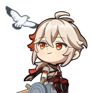 🙂 5ee6eef4 Kaedehara Kazuha Genshin Impact Аниме, Игра, Genshin Impact, Кадзуха, Каэдэхара Кадзуха, Чиби whatsapp sticker