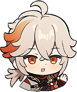 👋 6108ded2 Kaedehara Kazuha Genshin Impact Аниме, Игра, Genshin Impact, Казуха, Каэдэхара Казуха, Чиби whatsapp sticker