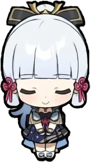 😌 7fe0f62c Ayaka Genshin Impact Аниме, Чиби, Видеоигра, Милый whatsapp sticker