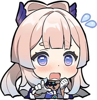 😳 dc99f745 Sangonomiya Kokomi Genshin Impact Аниме, Кавай, Милый, Чиби, Genshin Impact, Сангономия Кокоми whatsapp sticker