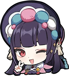 😉 ddfc3247 Qiqi Genshin Impact Аниме, Видеоигра, Genshin Impact, Цици, Наклейка, Милый whatsapp sticker