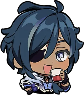 😁 eb6e333b Kaeya Genshin Impact Аниме, Игра, Милый, Пьющий, Чиби, Кэйа, Genshin Impact whatsapp sticker