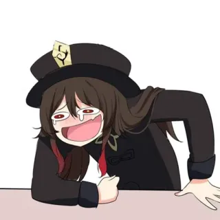 🤣 2da4801a Hu Tao Genshin Impact Anime, Gra wideo, Genshin Impact, Hu Tao, Kreskówka, Postać telegram sticker