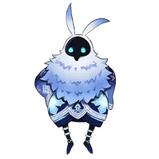 👻 530d3f5e śnieg, stworzenie, biały, puszysty, potwór, awatar telegram sticker