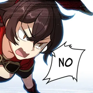 👎 3e15782e NO non, désaccord, rejet, négatif, bande dessinée whatsapp sticker