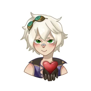 😘 28fd9009 Bennett Genshin Impact Anime, Videojuego, Genshin Impact, Bennett, Corazón, Personaje, Fanart telegram sticker