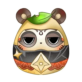 🍃 987f92f7 Liraeya animal, hoja, oso, kawaii, lindo, dormilón, pegatina, dibujo animado telegram sticker