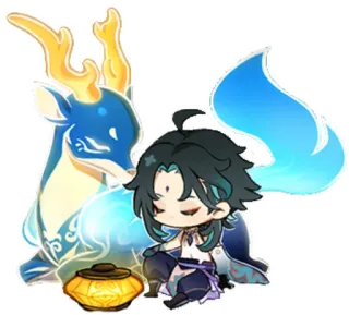 ๐ฆ 18359579 Xiao Genshin Impact video game, cute, chibi, xiao, genshin impact, character telegram sticker